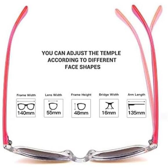 Sunglasses UV400 Mirrored Lens pink - Picture 5 of 7